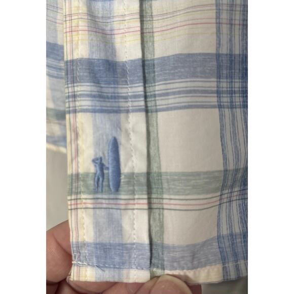 NWT Johnnie-O Top Shelf Long Sleeve Plaid Shirt Mens Medium Laguna Blue $168 - Picture 5 of 12
